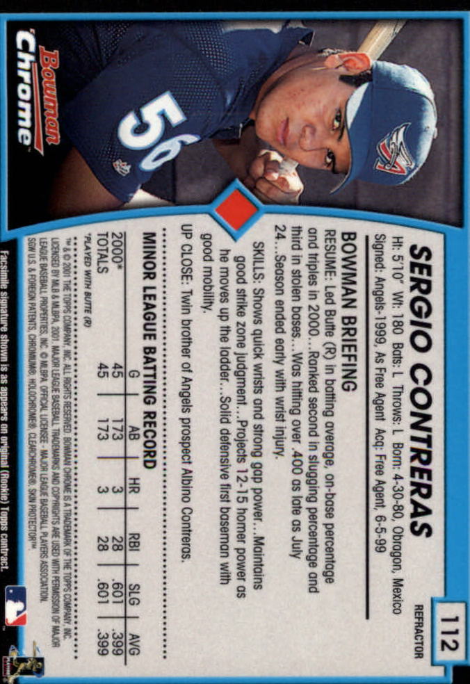 2001 Bowman Chrome Baseball YOU PICK - Bild 167 von 411