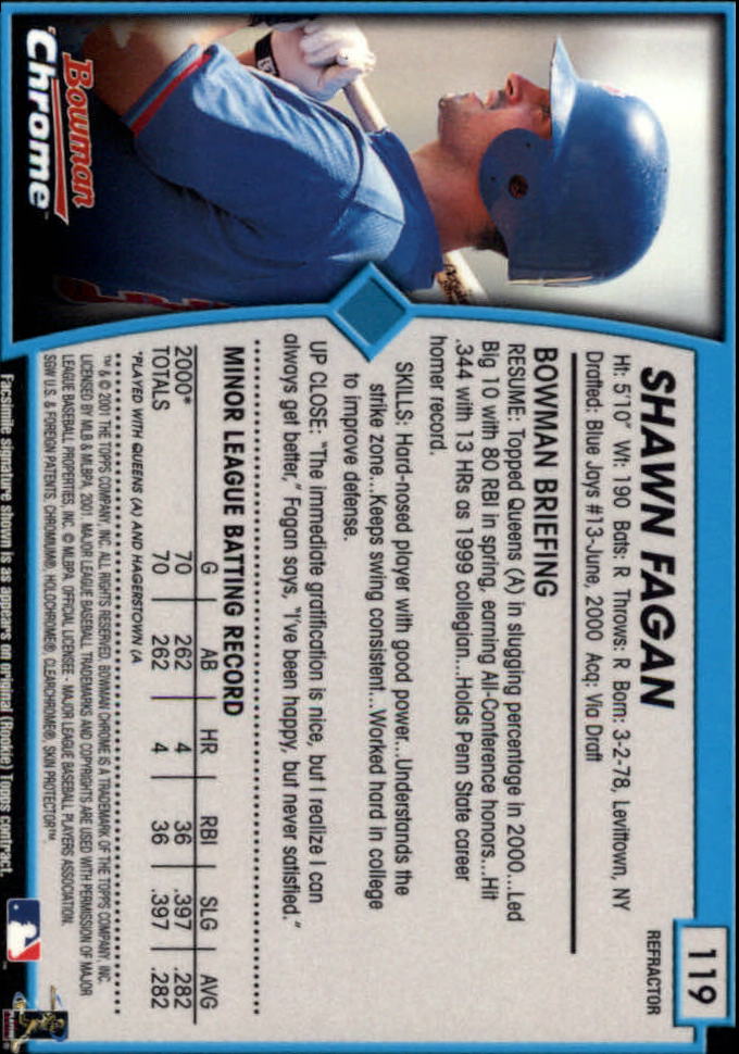2001 Bowman Chrome Baseball YOU PICK - Bild 173 von 411