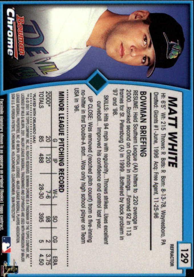 2001 Bowman Chrome Baseball YOU PICK - Bild 185 von 411