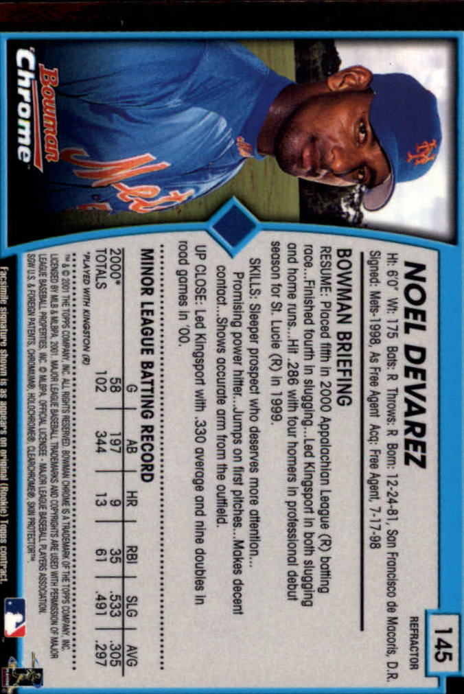 2001 Bowman Chrome Baseball YOU PICK - Bild 199 von 411