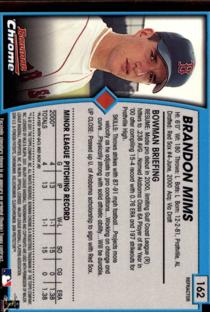 2001 Bowman Chrome Baseball YOU PICK - Bild 223 von 411