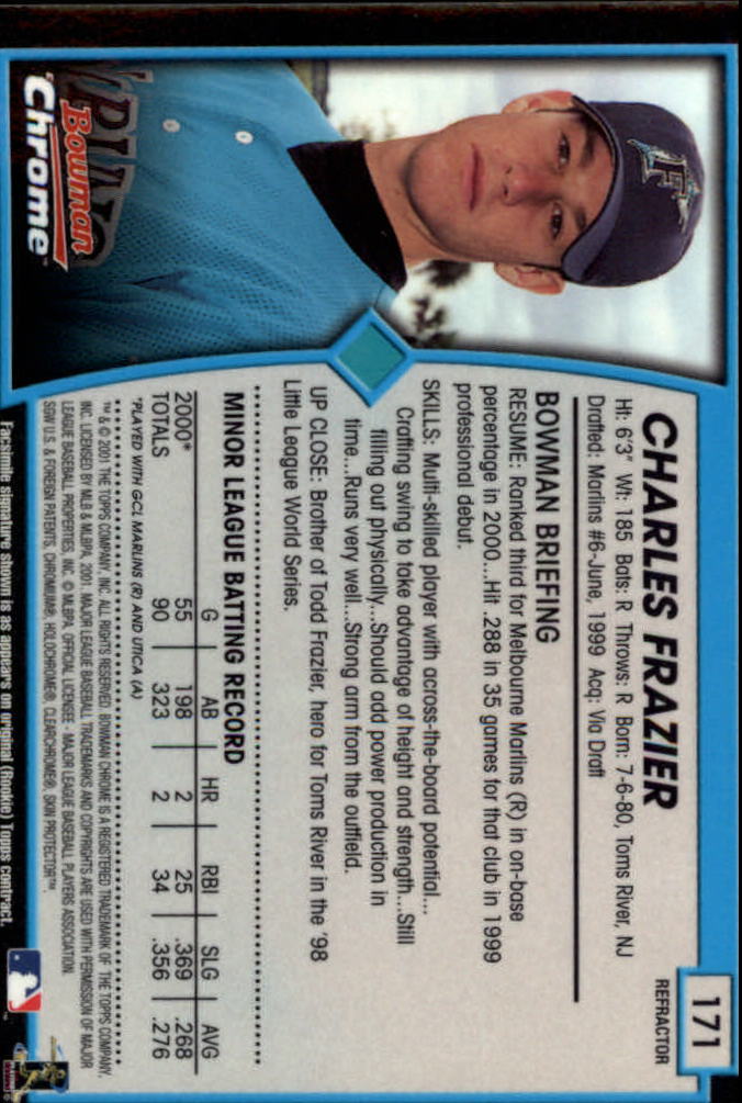2001 Bowman Chrome Baseball YOU PICK - Bild 229 von 411