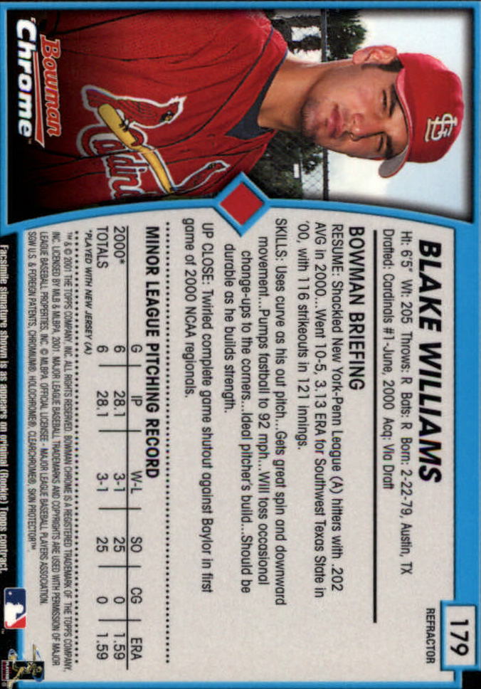 2001 Bowman Chrome Baseball YOU PICK - Bild 239 von 411