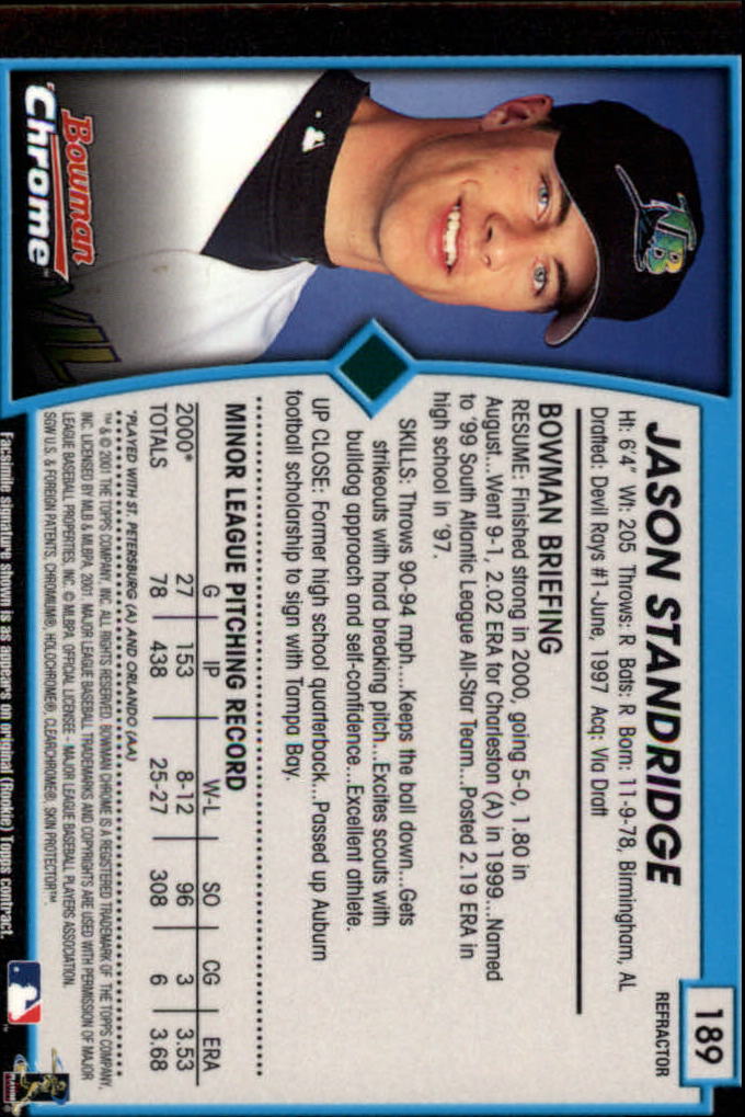 2001 Bowman Chrome Baseball YOU PICK - Bild 247 von 411