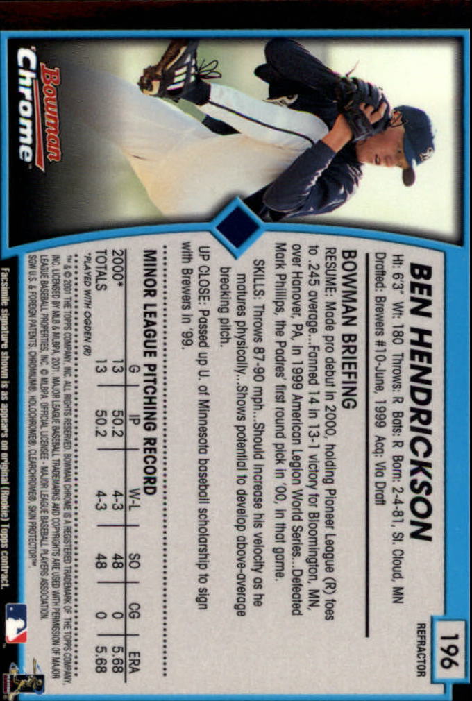 2001 Bowman Chrome Baseball YOU PICK - Bild 251 von 411