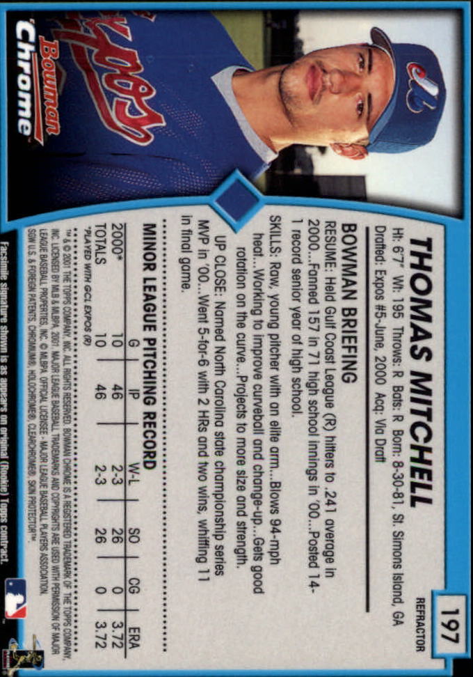 2001 Bowman Chrome Baseball YOU PICK - Bild 253 von 411