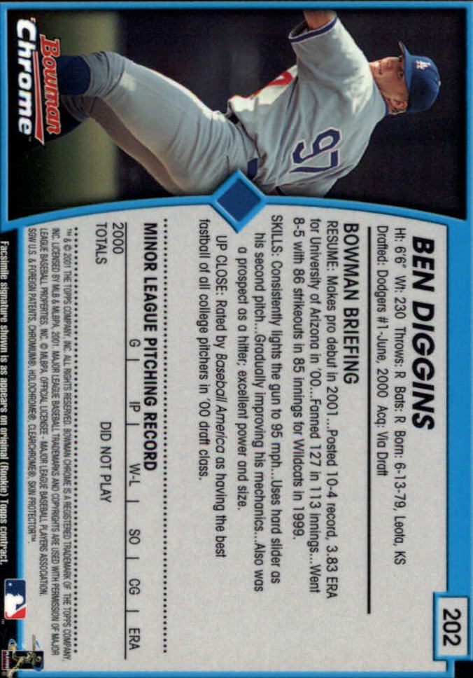 2001 Bowman Chrome Baseball YOU PICK - Bild 257 von 411