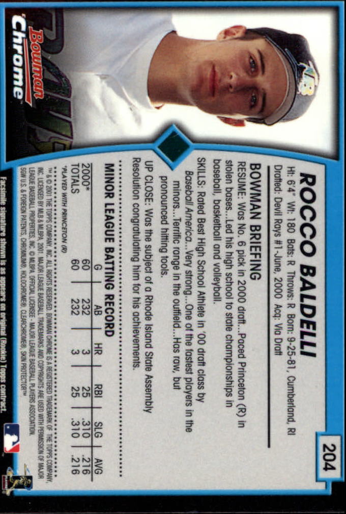 2001 Bowman Chrome Baseball YOU PICK - Bild 259 von 411