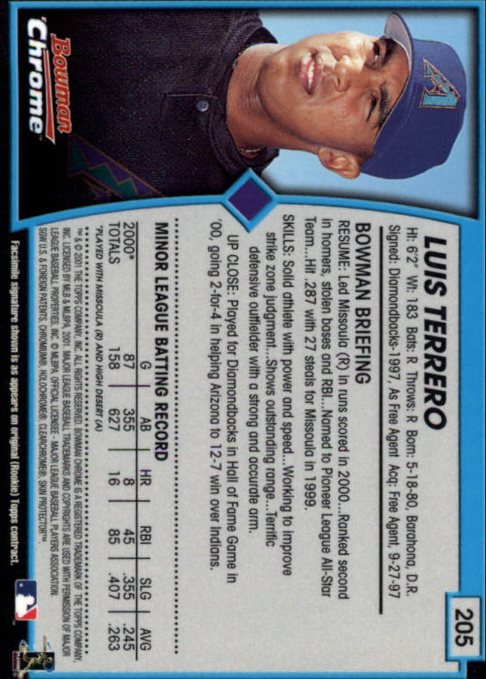 2001 Bowman Chrome Baseball YOU PICK - Bild 261 von 411
