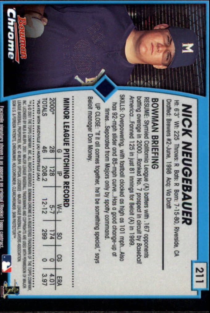 2001 Bowman Chrome Baseball YOU PICK - Bild 271 von 411