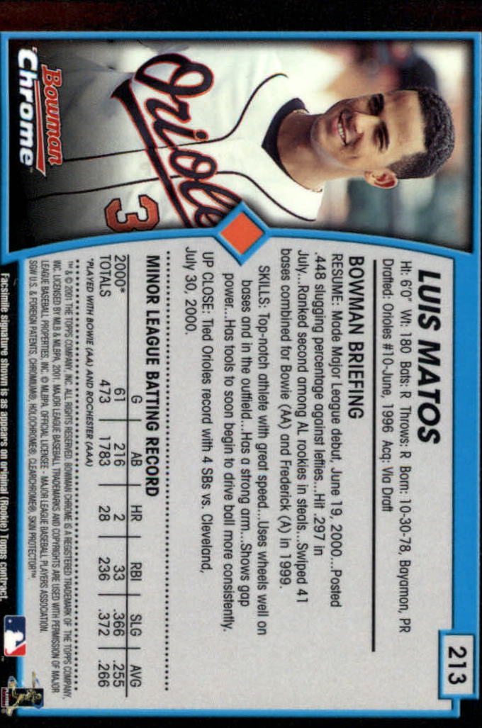 2001 Bowman Chrome Baseball YOU PICK - Bild 275 von 411