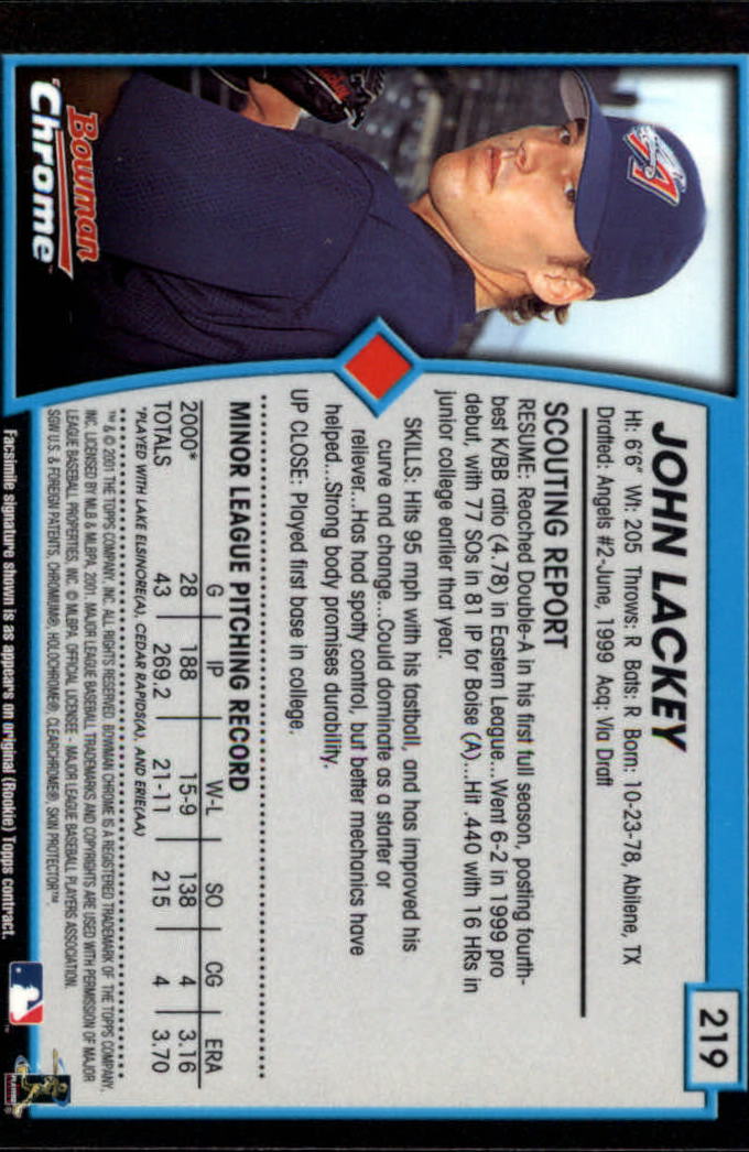2001 Bowman Chrome Baseball YOU PICK - Bild 287 von 411
