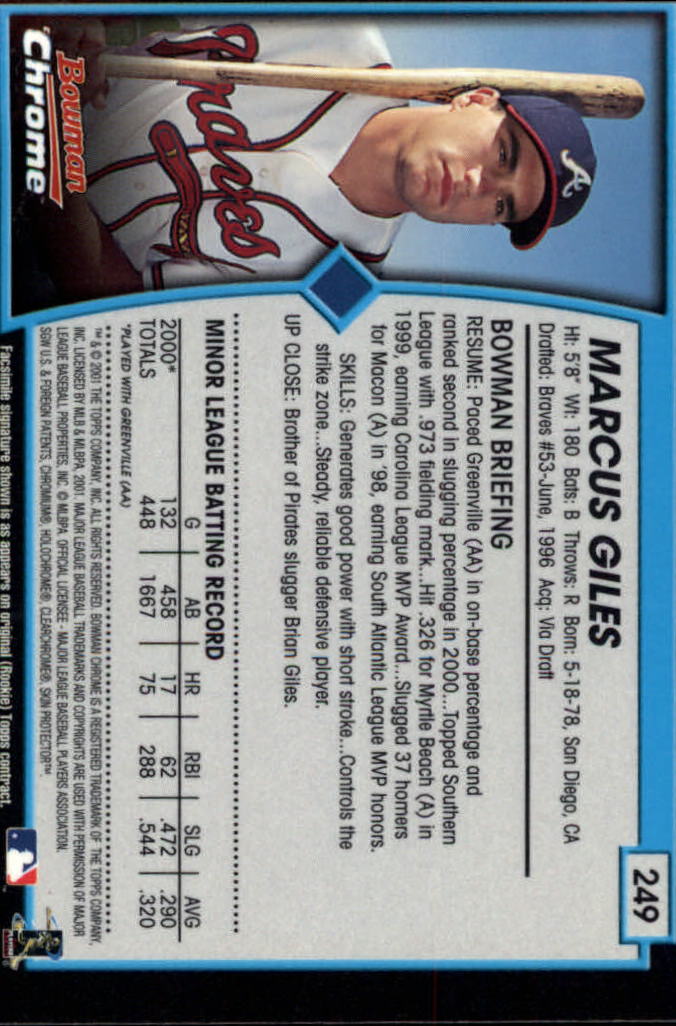 2001 Bowman Chrome Baseball YOU PICK - Bild 313 von 411