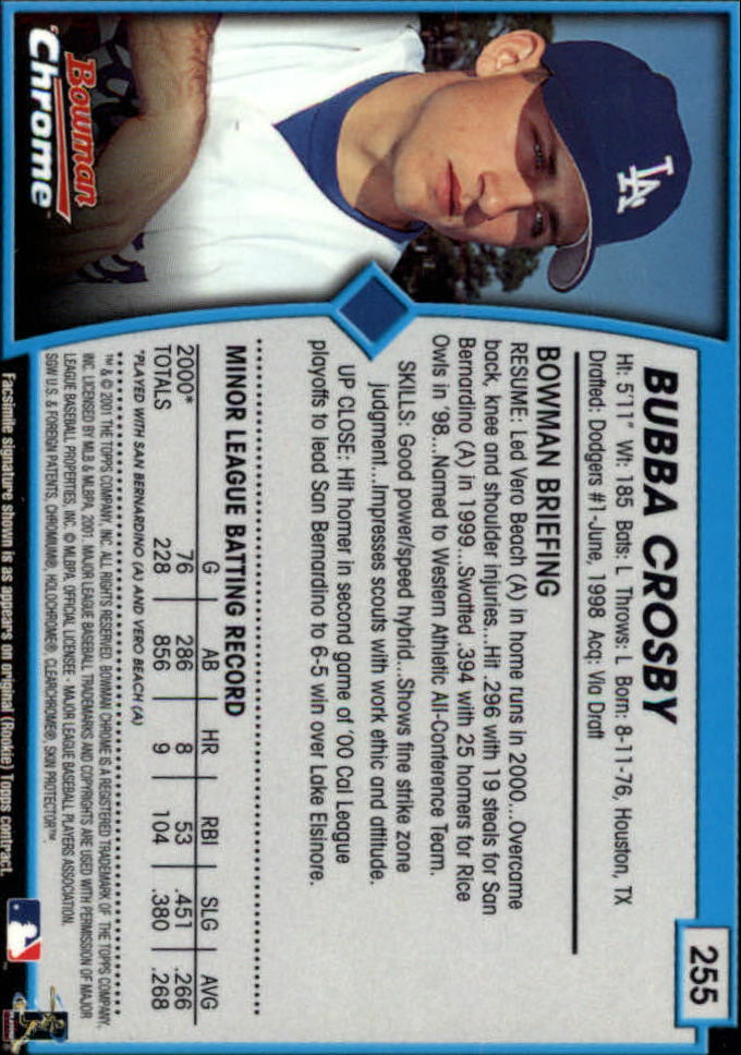 2001 Bowman Chrome Baseball YOU PICK - Bild 319 von 411