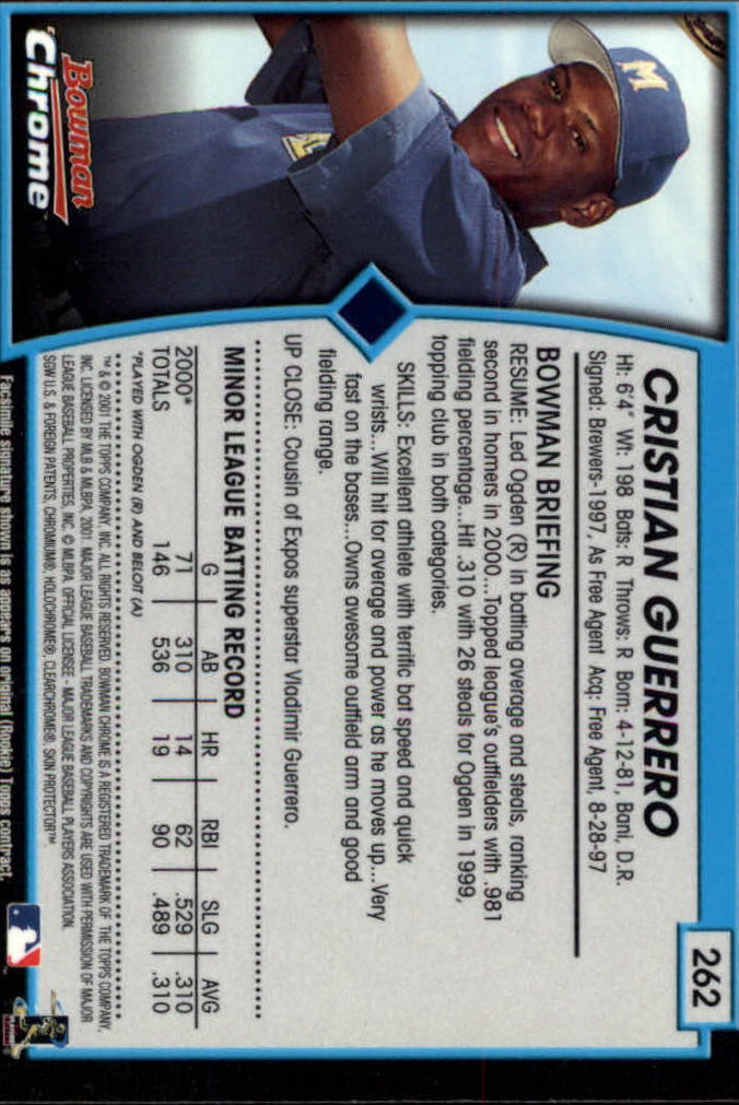 2001 Bowman Chrome Baseball YOU PICK - Bild 325 von 411