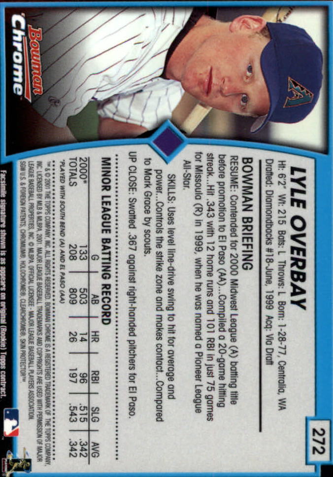 2001 Bowman Chrome Baseball YOU PICK - Bild 333 von 411