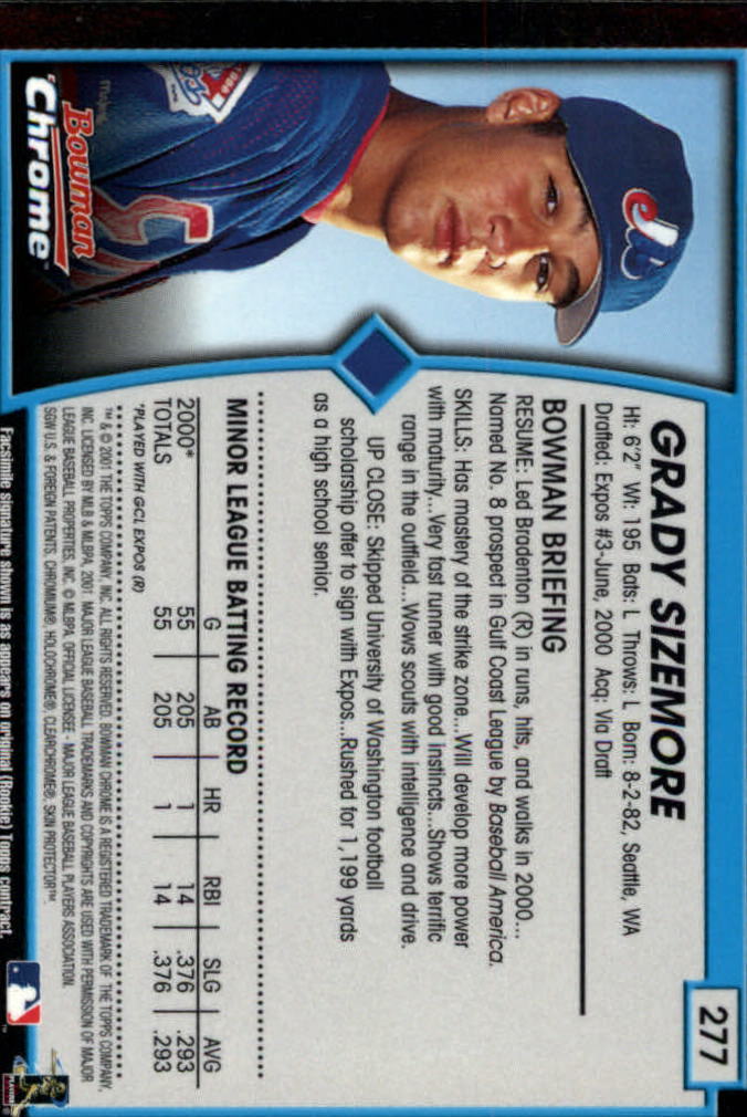 2001 Bowman Chrome Baseball YOU PICK - Bild 343 von 411