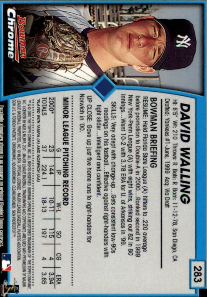 2001 Bowman Chrome Baseball YOU PICK - Bild 351 von 411