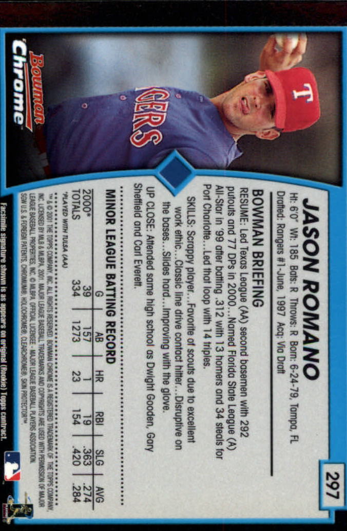 2001 Bowman Chrome Baseball YOU PICK - Bild 367 von 411