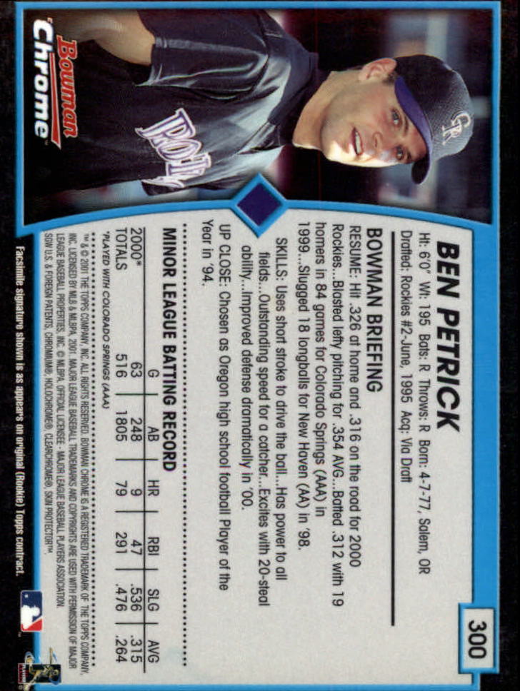 2001 Bowman Chrome Baseball YOU PICK - Bild 373 von 411