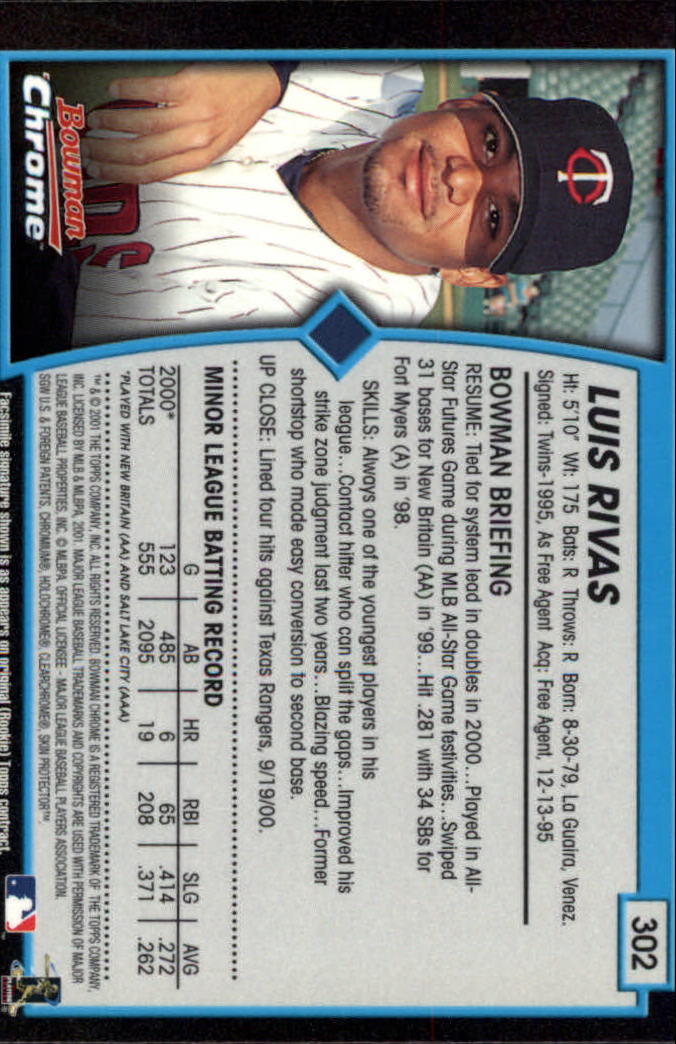 2001 Bowman Chrome Baseball YOU PICK - Bild 377 von 411
