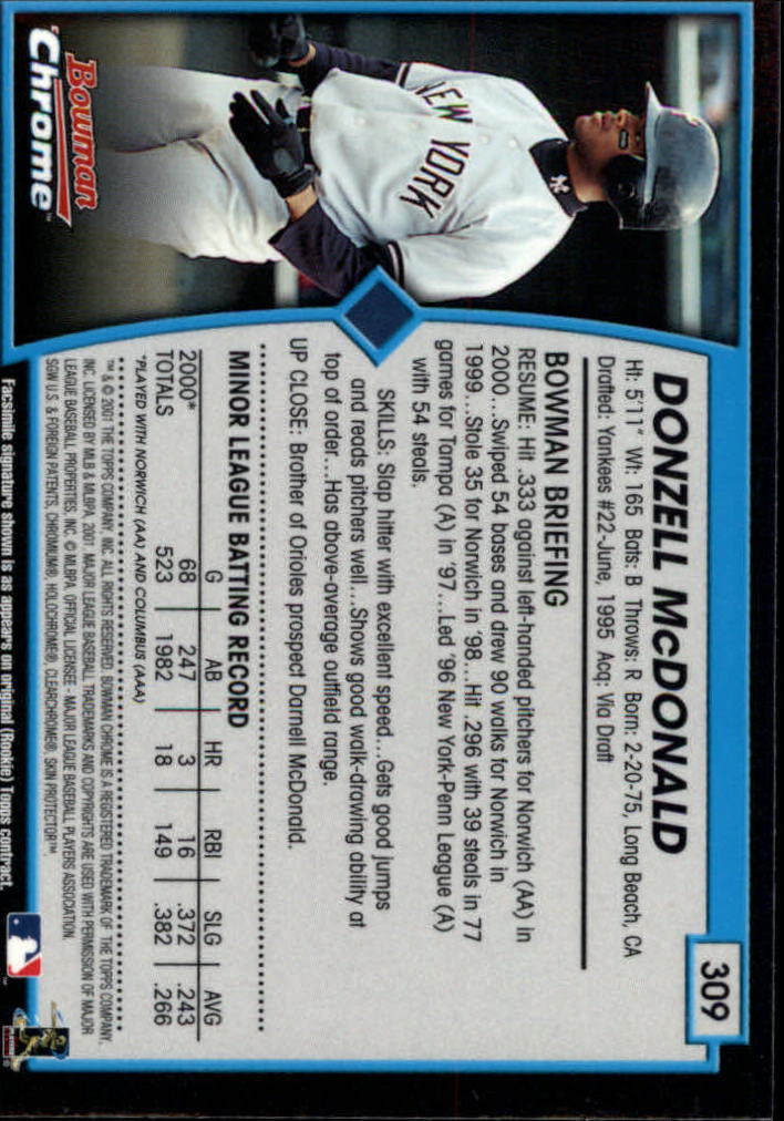 2001 Bowman Chrome Baseball YOU PICK - Bild 387 von 411
