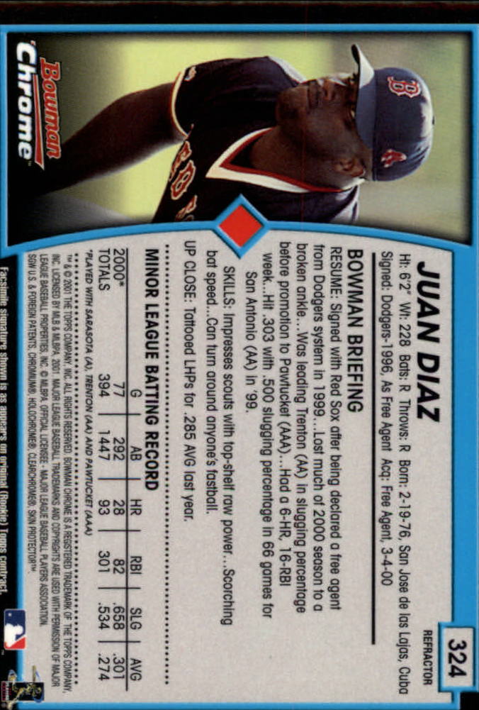 2001 Bowman Chrome Baseball YOU PICK - Bild 401 von 411