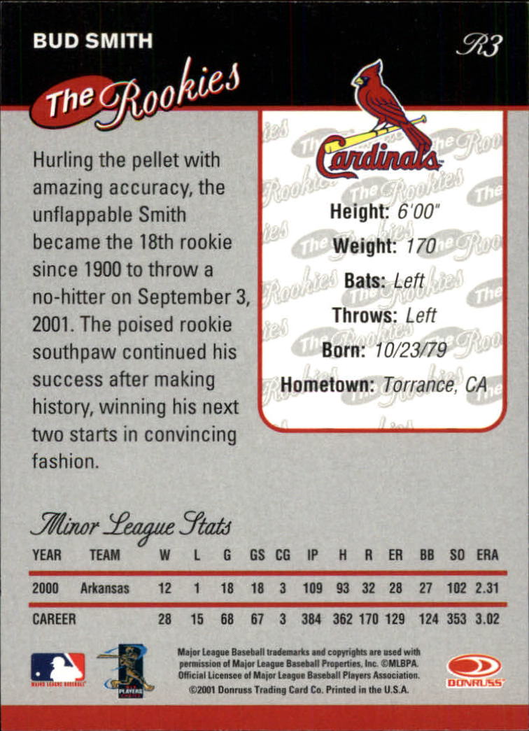 2001 Donruss Rookies Baseball Card Pick - Picture 5 of 112