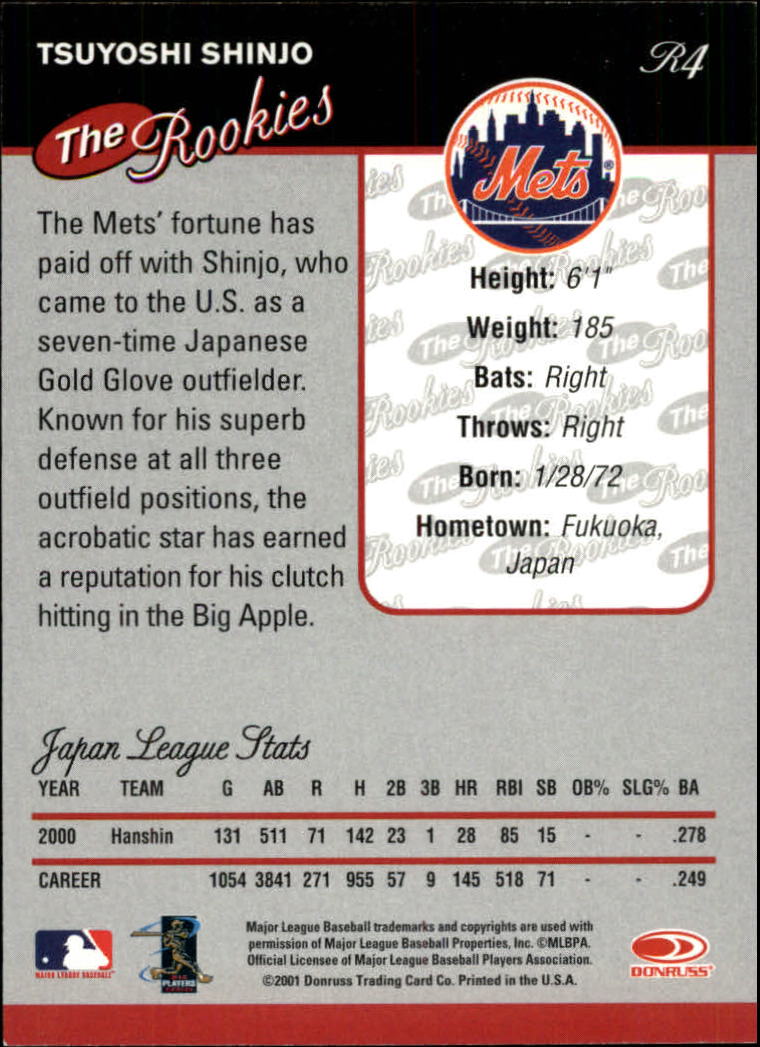 2001 Donruss Rookies Baseball Card Pick - Picture 7 of 112
