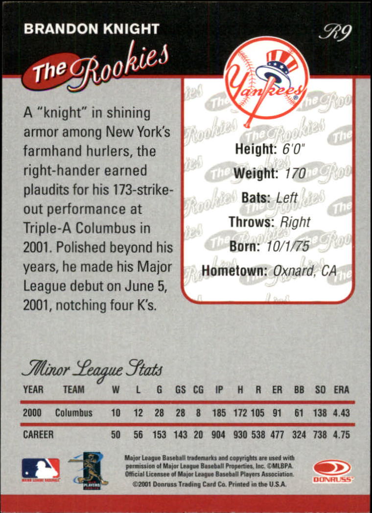 2001 Donruss Rookies Baseball Card Pick - Picture 9 of 112