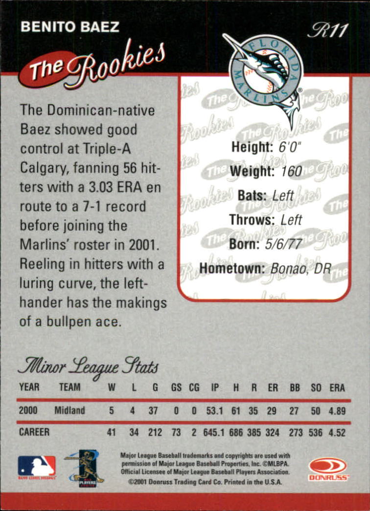2001 Donruss Rookies Baseball Card Pick - Picture 13 of 112