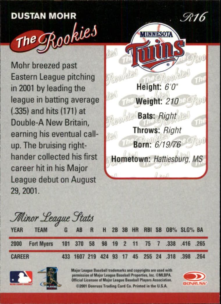 2001 Donruss Rookies Baseball Card Pick - Picture 17 of 112