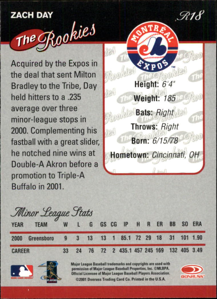 2001 Donruss Rookies Baseball Card Pick - Picture 21 of 112
