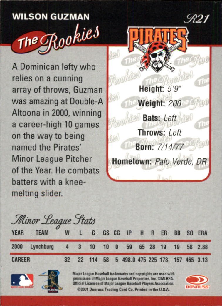 2001 Donruss Rookies Baseball Card Pick - Picture 23 of 112
