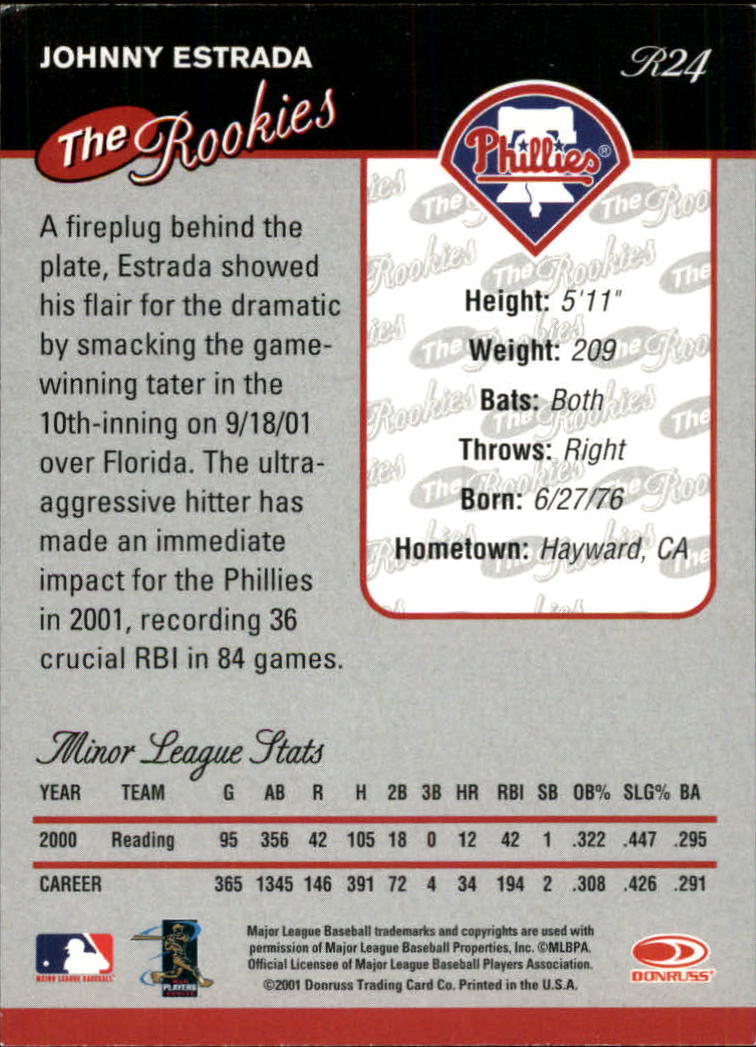2001 Donruss Rookies Baseball Card Pick - Picture 27 of 112