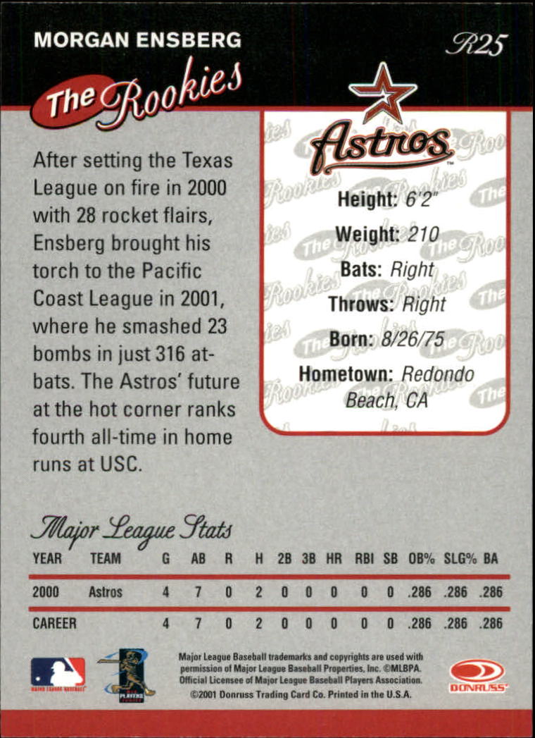 2001 Donruss Rookies Baseball Card Pick - Picture 29 of 112