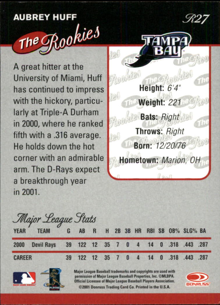 2001 Donruss Rookies Baseball Card Pick - Picture 31 of 112