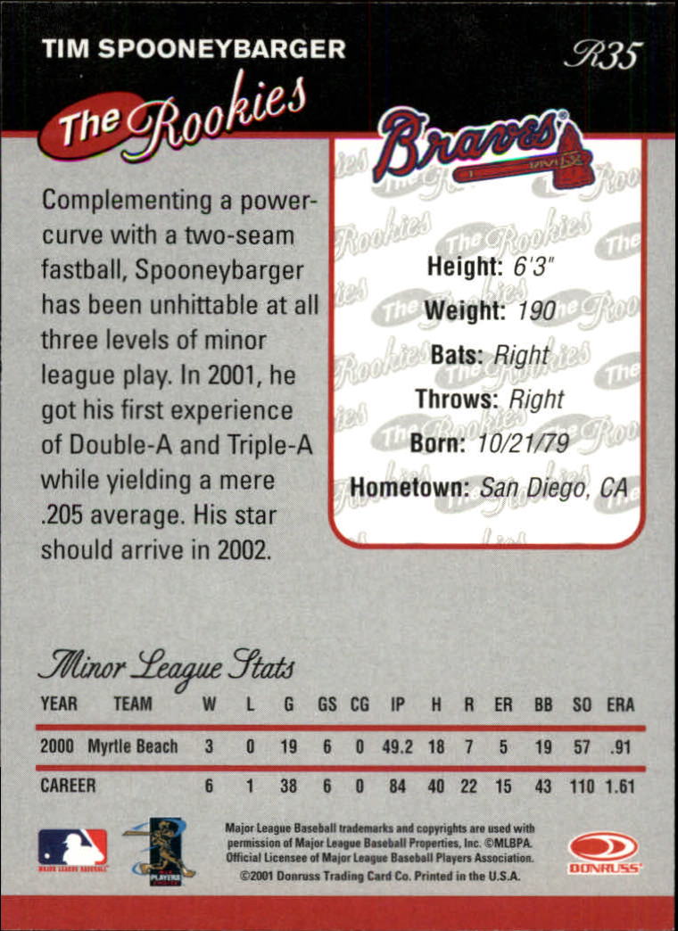 2001 Donruss Rookies Baseball Card Pick - Picture 39 of 112