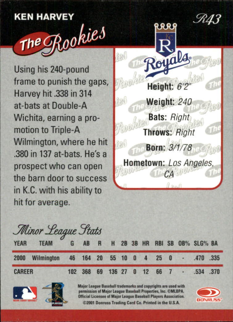 2001 Donruss Rookies Baseball Card Pick - Picture 47 of 112