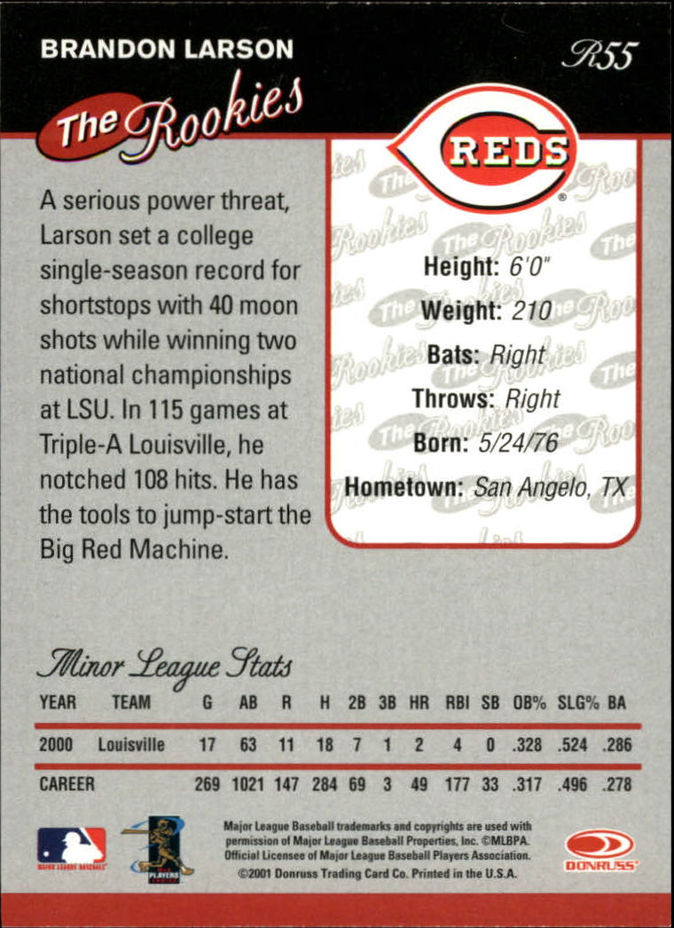 2001 Donruss Rookies Baseball Card Pick - Picture 63 of 112