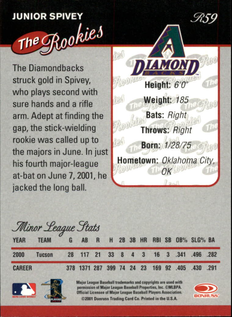 2001 Donruss Rookies Baseball Card Pick - Picture 65 of 112