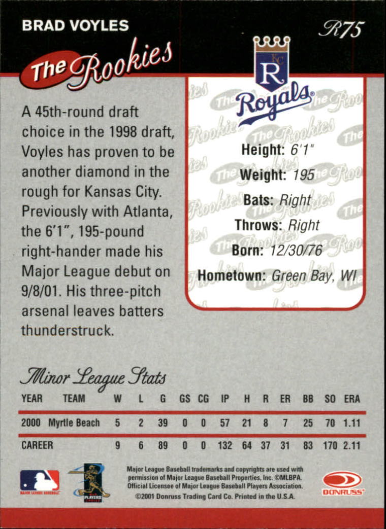 2001 Donruss Rookies Baseball Card Pick - Picture 79 of 112