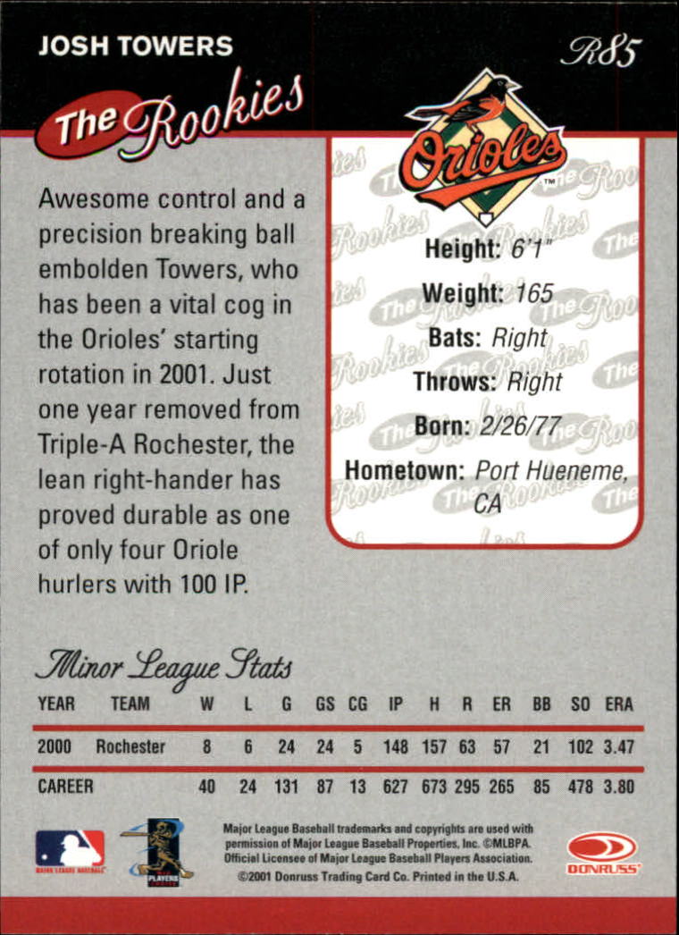 2001 Donruss Rookies Baseball Card Pick - Picture 89 of 112