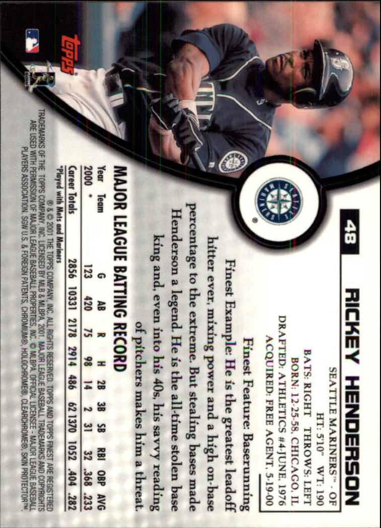 2001 Finest Baseball - Picture 79 of 177