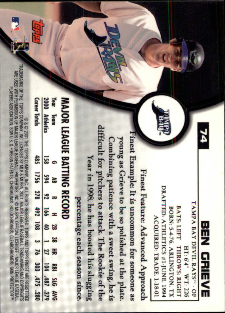 2001 Finest Baseball - Picture 119 of 177