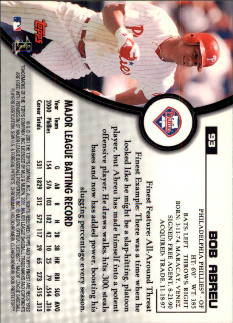 2001 Finest Baseball - Picture 145 of 177