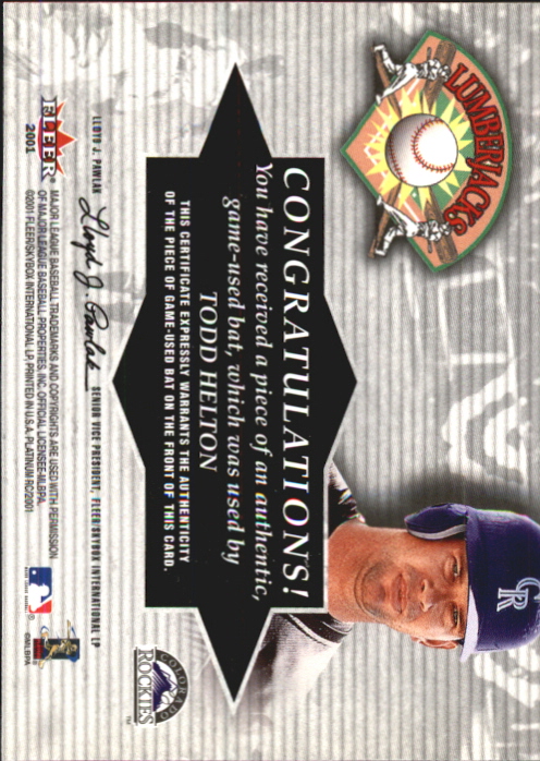 Carte Fleer Platinum Baseball 2001 "Inserto, gioco usato e parallelo" - Foto 21 di 28