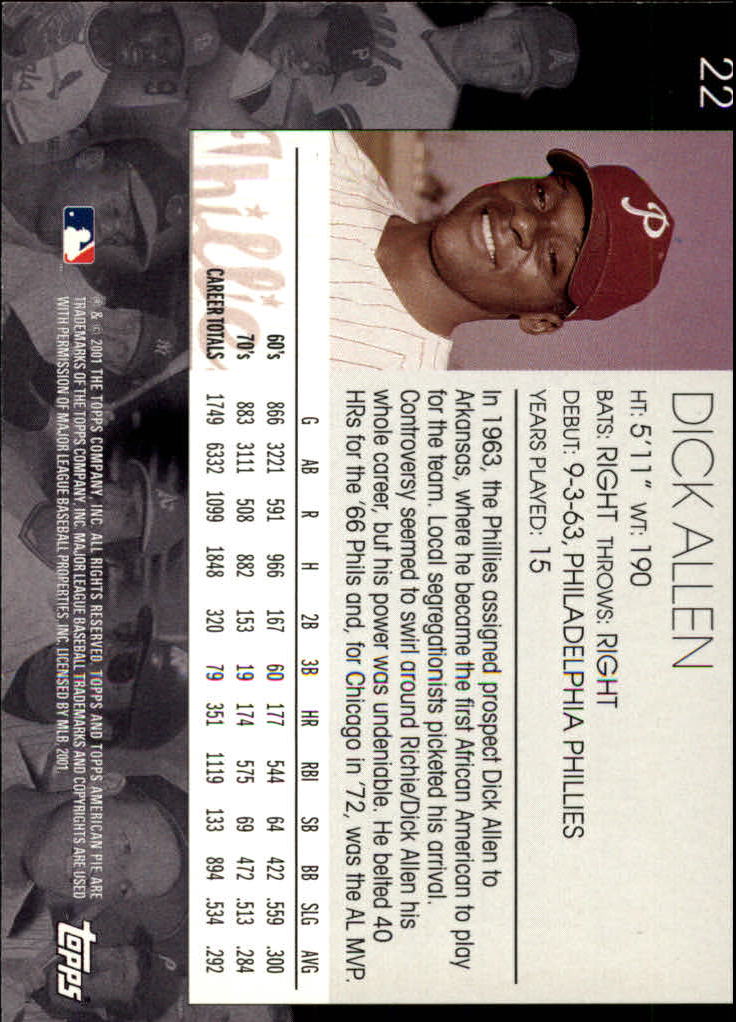 2001 Topps American Pie Baseball - Picture 45 of 312