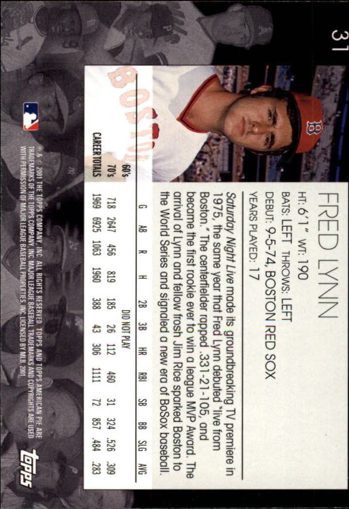 2001 Topps American Pie Baseball - Picture 61 of 312