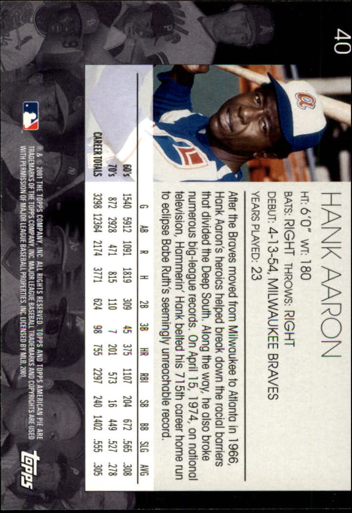 2001 Topps American Pie Baseball - Picture 79 of 312